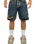 SHORTS BLUE SANDBLAST BROWN