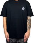 T-SHIRT LOGO AMISH JERSEY DYED BLACK