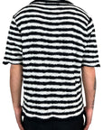 STRIPED COTTON KNIT POLO SHIRT