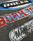 RACER WASHED TEE DARK GREY