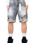 GREY CRYSTALIZED SHORT