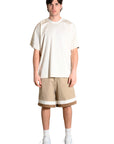 LINES BEIGE SHORTS