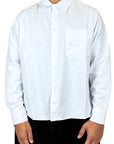 MINIMAL WHITE CROPPED SHIRT