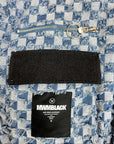 RIPPED CHECK DENIM BOMBER