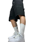 BLACK CONTRAST SHORTS