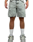 GREY DENIM SHORTS