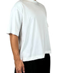 MINIMAL WHITE CROPPED TEE