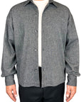 GREY WOOL MIXED SHIRT