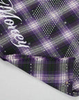 PM RHINESTONE FLANNEL PURPLE