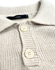 BEIGE KNITTED POLO SHIRT