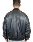 GENUINE LEATHER BOMBER JACKET