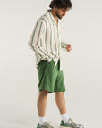 GREEN VERTICAL STRIPE SHIRT