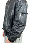 GENUINE LEATHER BOMBER JACKET
