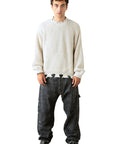 CREAM BROKEN SWEATER