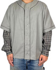 BEIGE BASEBALL JERSEY SHIRT