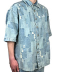 BOXY DENIM SHIRT BLUE