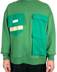 GREEN POCKETS CREWNECK