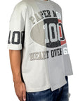 HEART OVER GREED PANEL SHIRT GREY