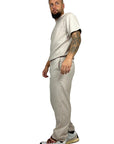 BEIGE WIDE BASE PANTS