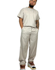BEIGE WIDE BASE PANTS