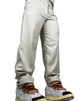 BEIGE WIDE BASE PANTS