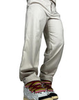 BEIGE WIDE BASE PANTS