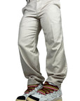 BEIGE WIDE BASE PANTS