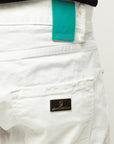 WHITE ZIP JEANS