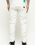 WHITE ZIP JEANS
