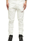 WHITE ZIP JEANS