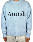 CREW NECK MULINE DUST BLUE