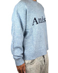 CREW NECK MULINE DUST BLUE