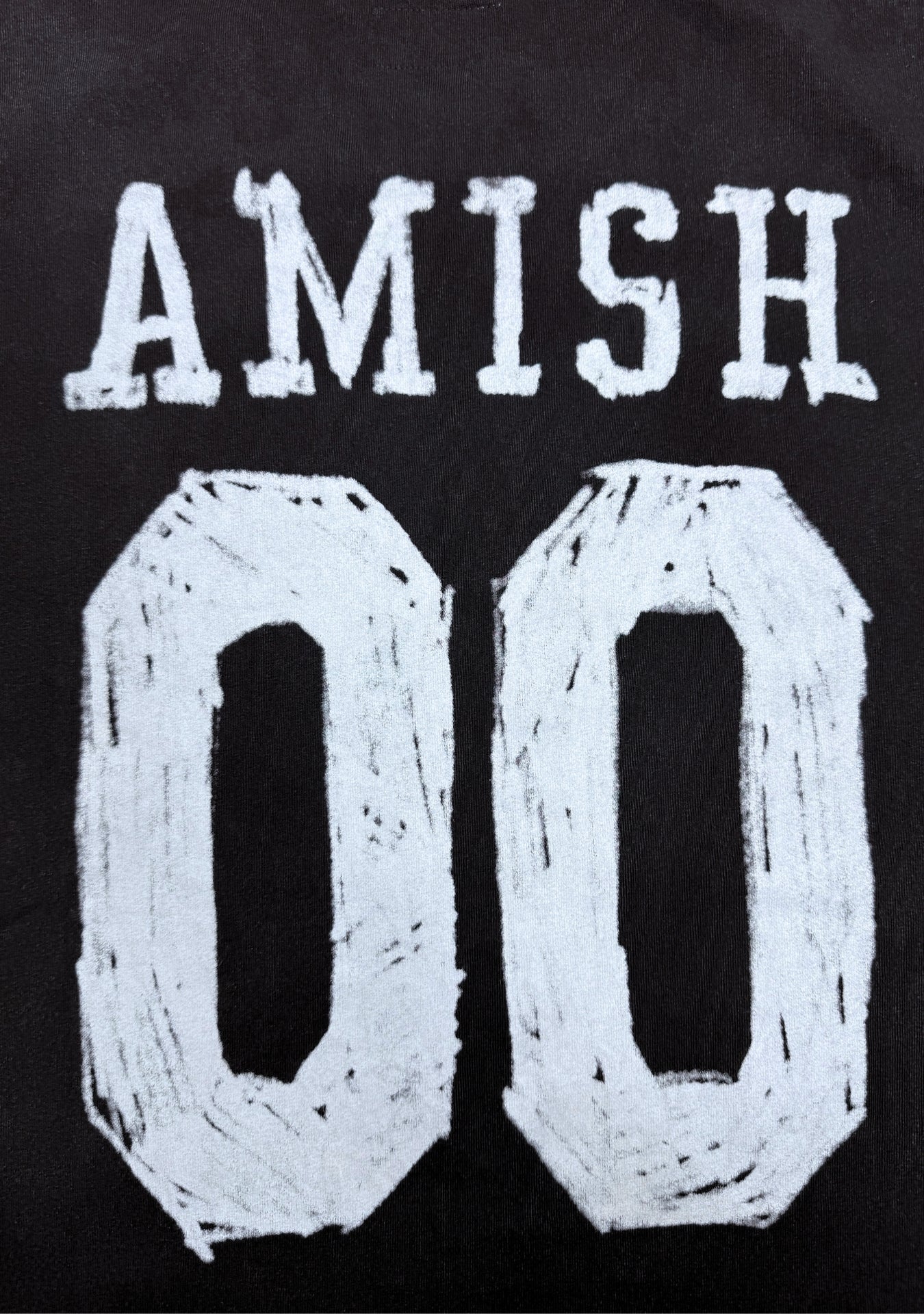 T-SHIRT IN JERSEY CON STAMPA AMISH 00 LASER NERA