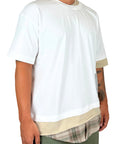 TRIPLE LAYER CREAM TEE