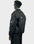 BLACK NYLON BOMBER