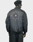 BLACK NYLON BOMBER