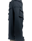 BLACK CARGO TROUSERS