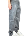 BAGGY GREY WAXED LEATHER