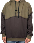 BROWN DOUBLE FABRIC HOODIE