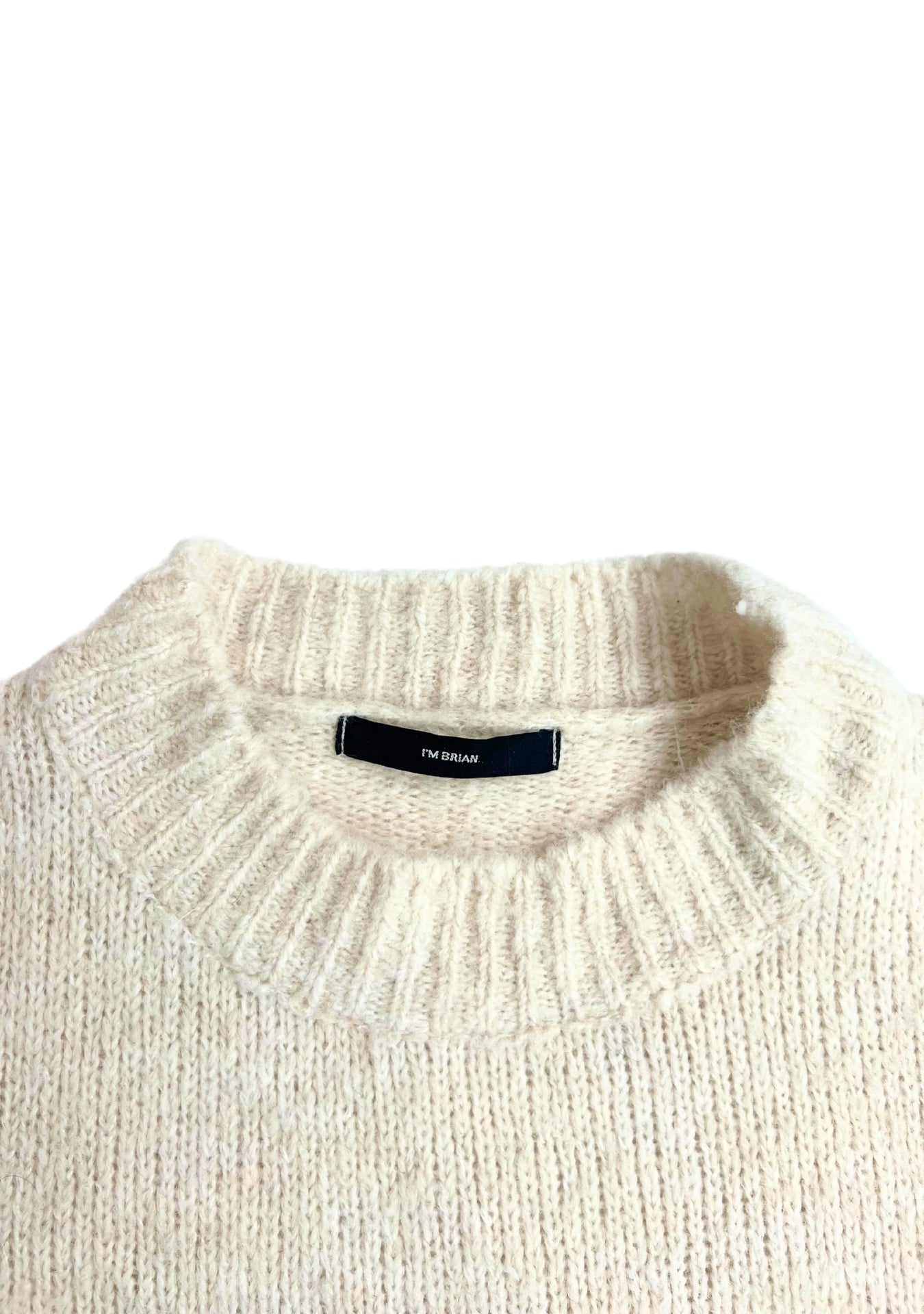 BEIGE CREW NECK SWEATER