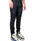 WAXED BIKER JEANS