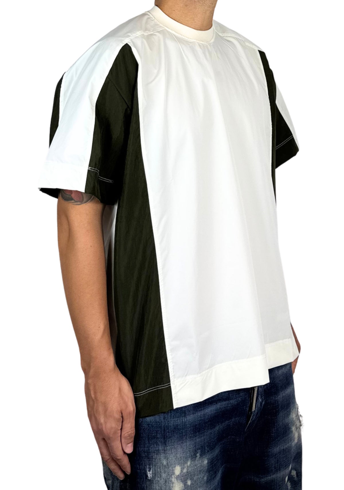 WHITE NYLON TEE