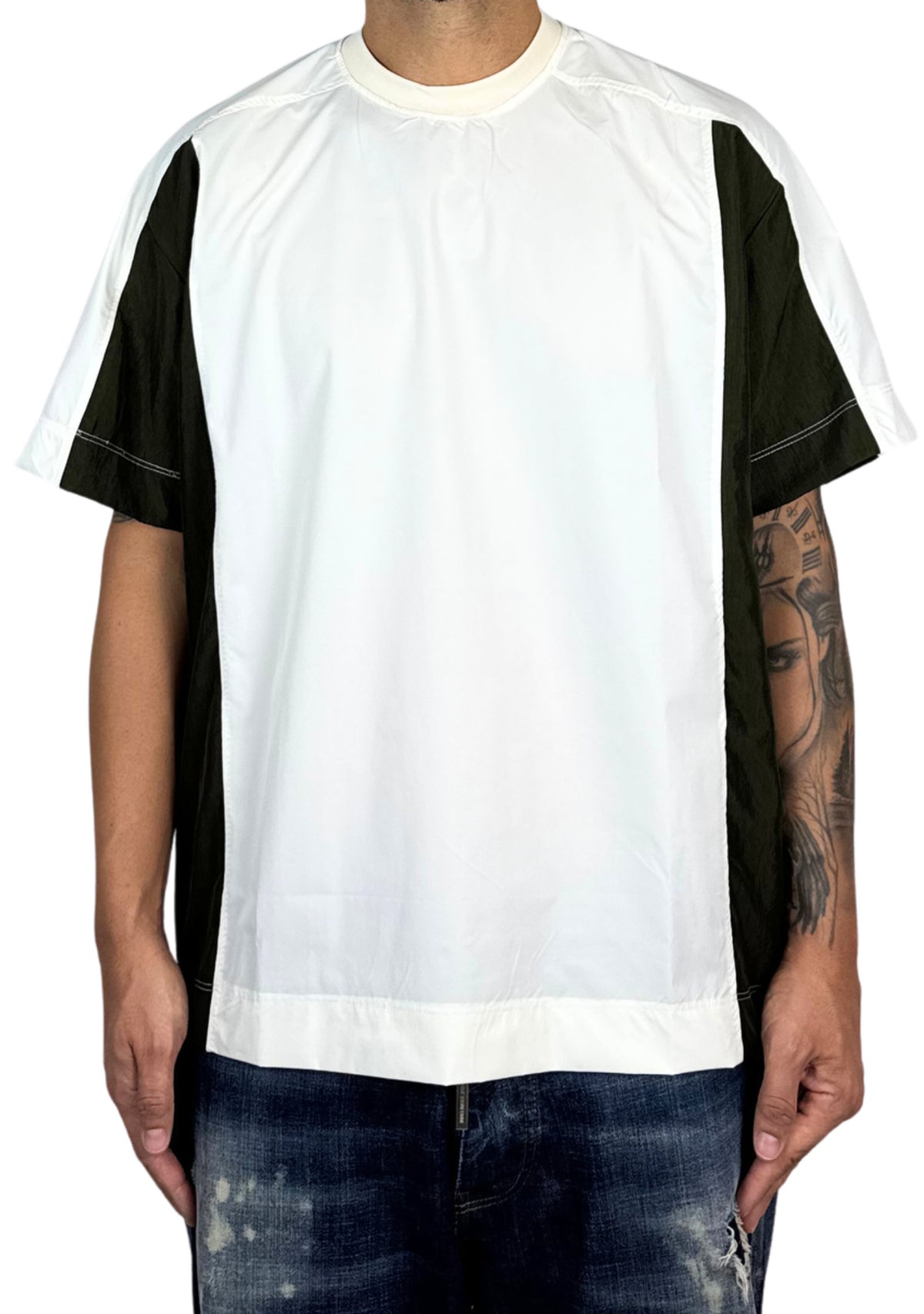 WHITE NYLON TEE