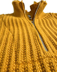 YELLOW HALF DOUBLE ZIP SWEATER