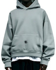 GREY CROPPED HOODIE V2