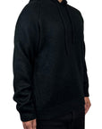 BLACK WOOL HOODIE