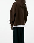 BROWN CROPPED HOODIE V2