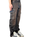 BAGGY CARGO WORKER SANDBLASTED BROWN