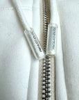 WHITE HOODIE ZIP TOO MANY