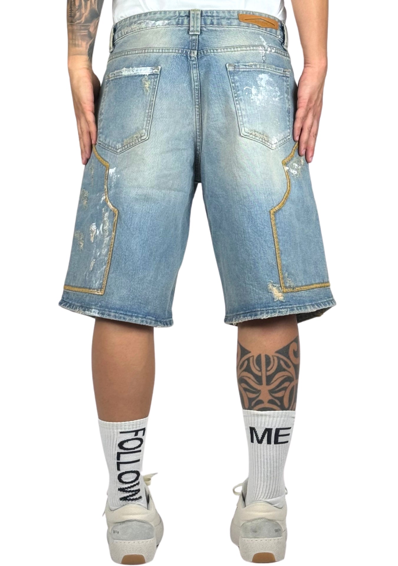 DOUBLE WORK SHORTS WHITE PAINT